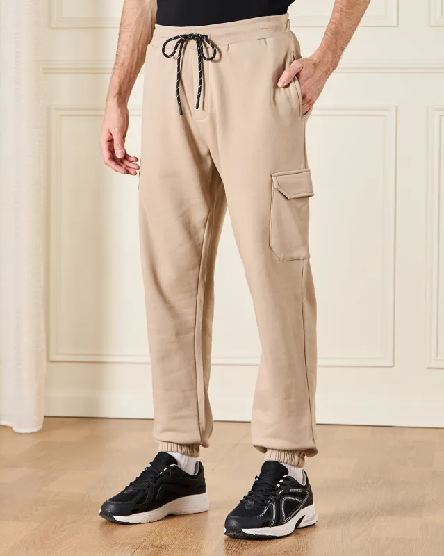 Men Brown Solid Active Pants sold by Redtag