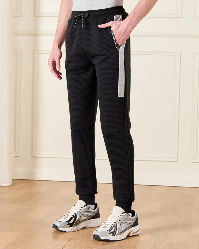 Senior Boys Black Ribbed Active Pants sold by Redtag