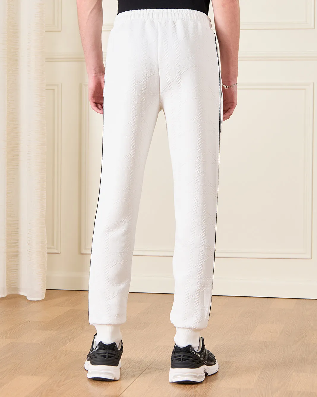 Senior Boys White Jacquard Active Pants sold by Redtag product image thumbnail 3