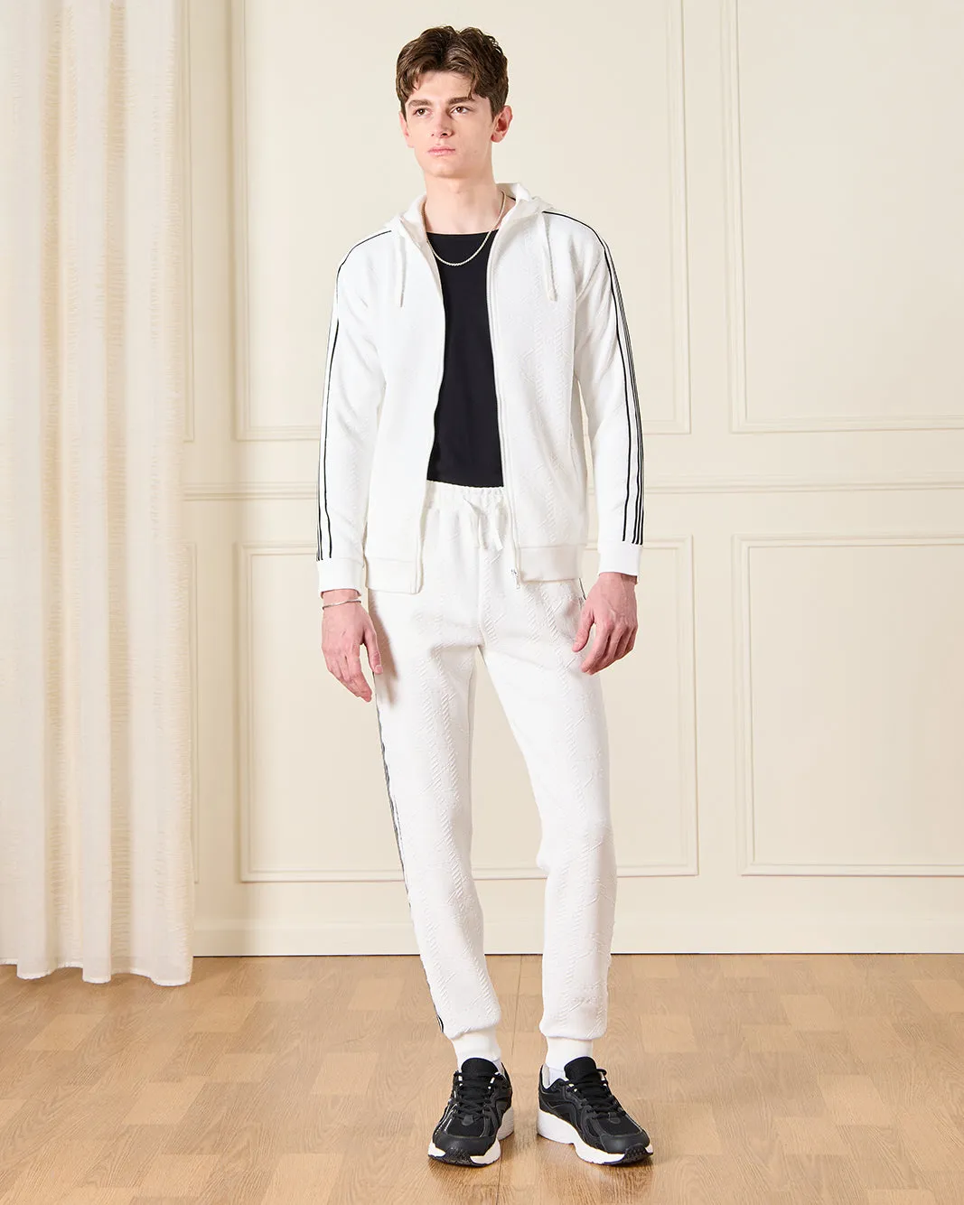 Senior Boys White Jacquard Active Pants sold by Redtag product image thumbnail 2