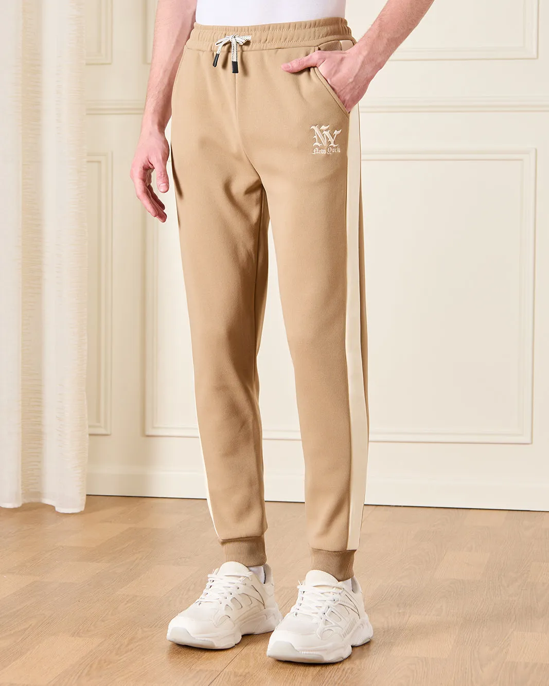 Senior Boys Beige Embellished Active Pants sold by Redtag