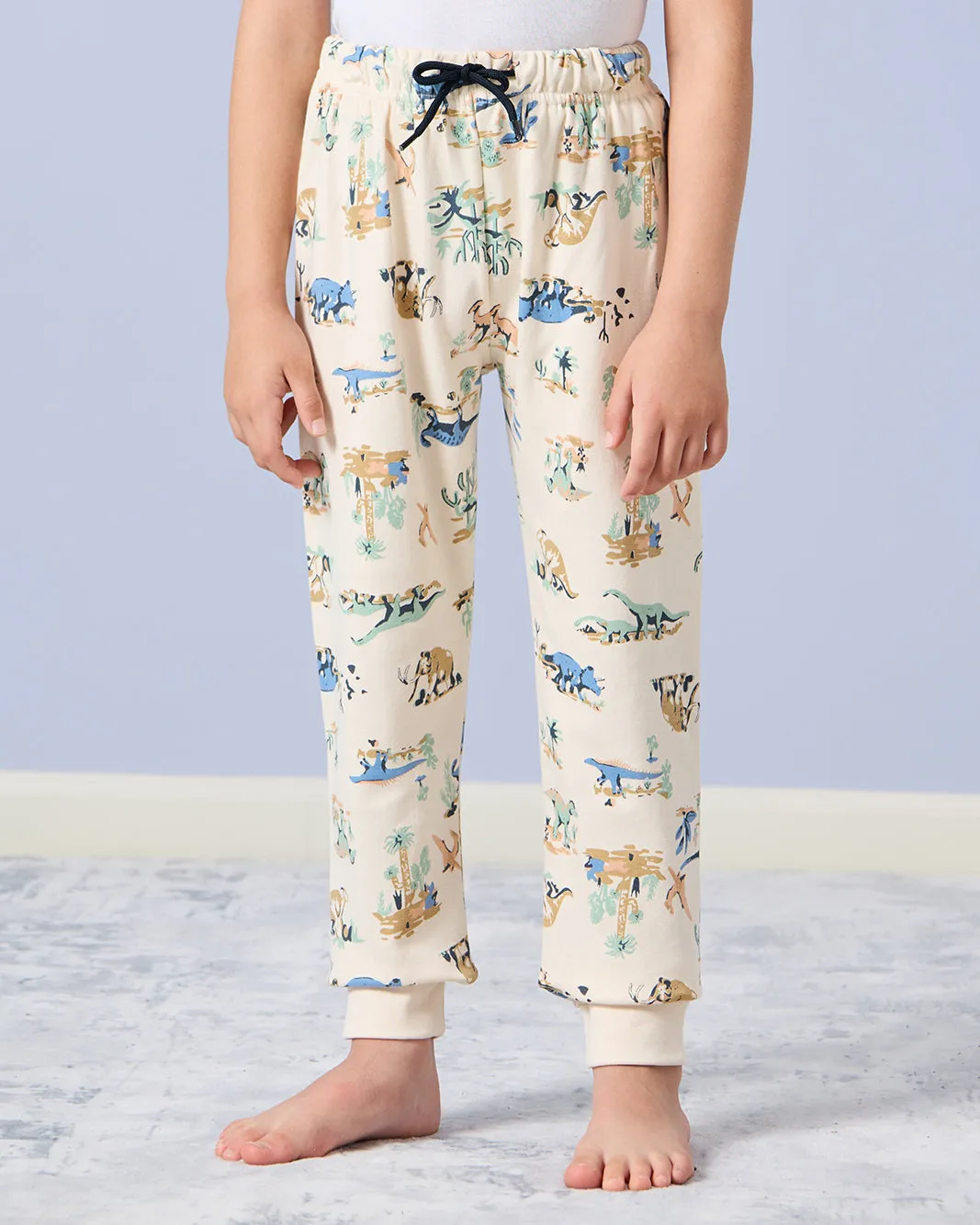 Boys Beige Dino Print Pyjama Set (2 Piece) sold by Redtag product image thumbnail 3