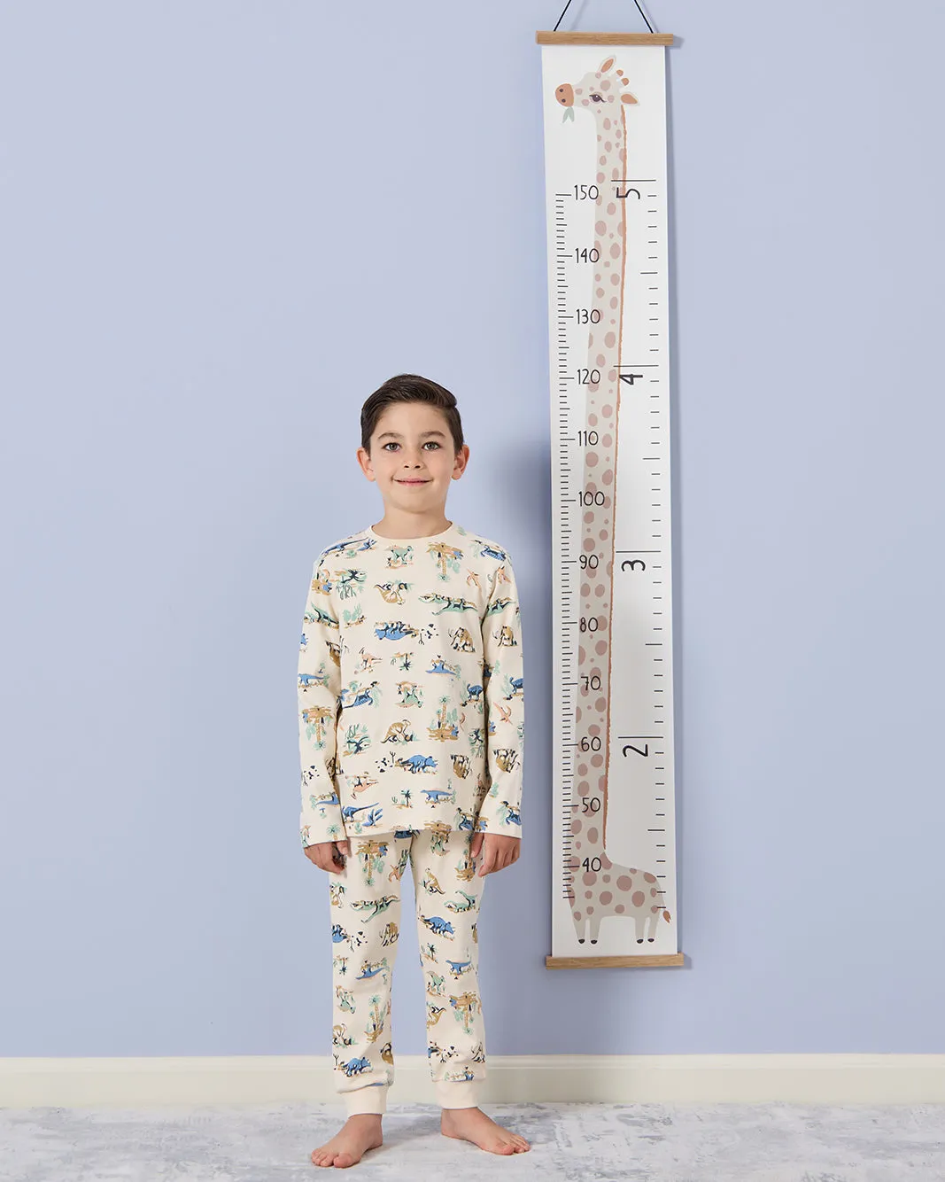 Boys Beige Dino Print Pyjama Set (2 Piece) sold by Redtag product image thumbnail 5