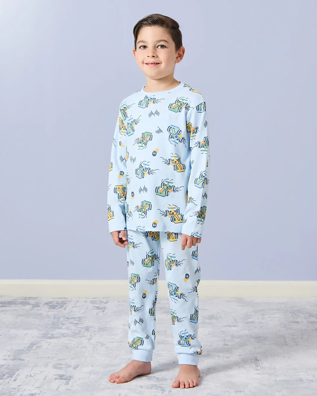 Boys Blue Cars Print Pyjama Set (2 Piece) sold by Redtag