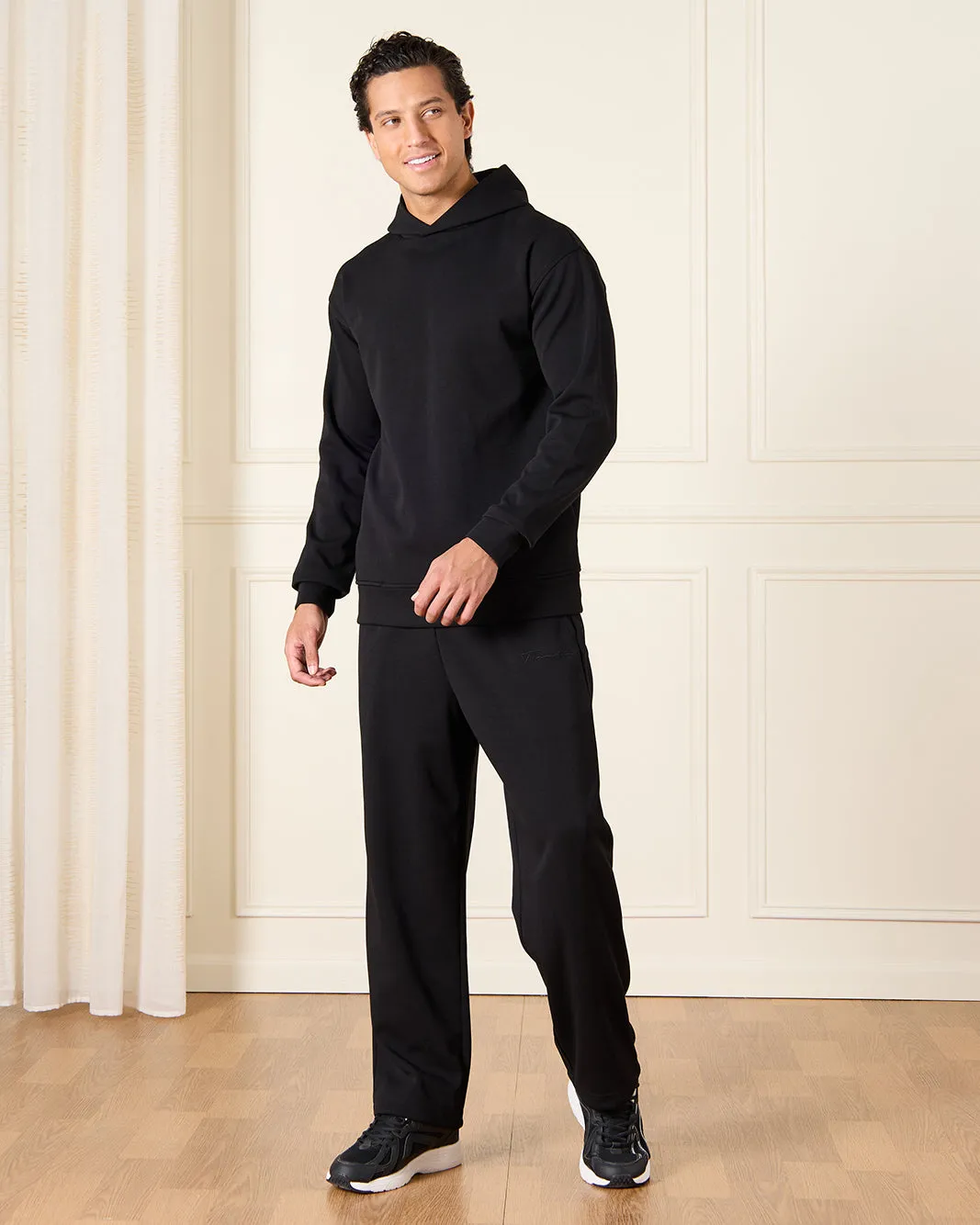 Men Black Lounge Hoodie Sweatshirt sold by Redtag product image thumbnail 2
