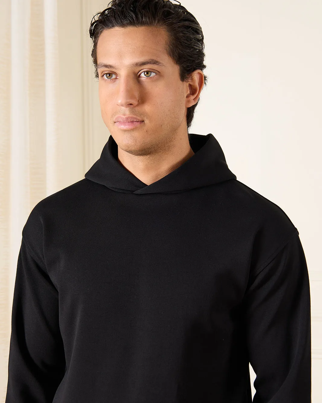 Men Black Lounge Hoodie Sweatshirt sold by Redtag product image thumbnail 5
