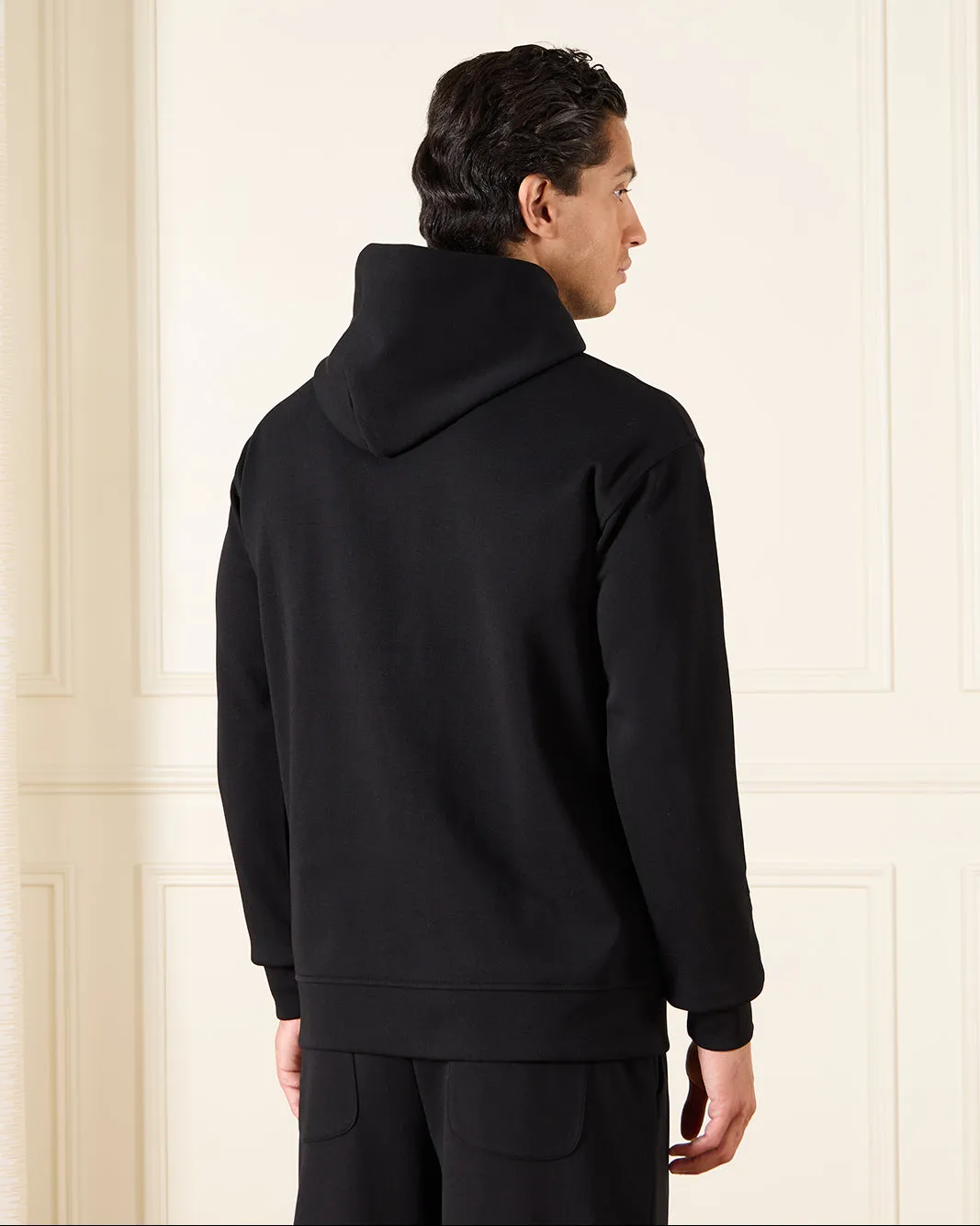 Men Black Lounge Hoodie Sweatshirt sold by Redtag product image thumbnail 3