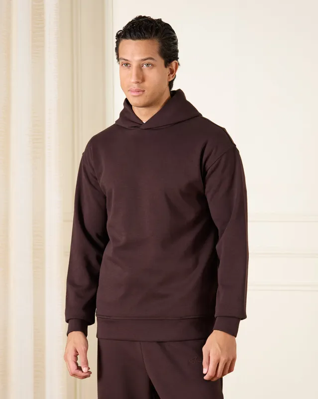 Men Brown Lounge Hoodie Sweatshirt sold by Redtag