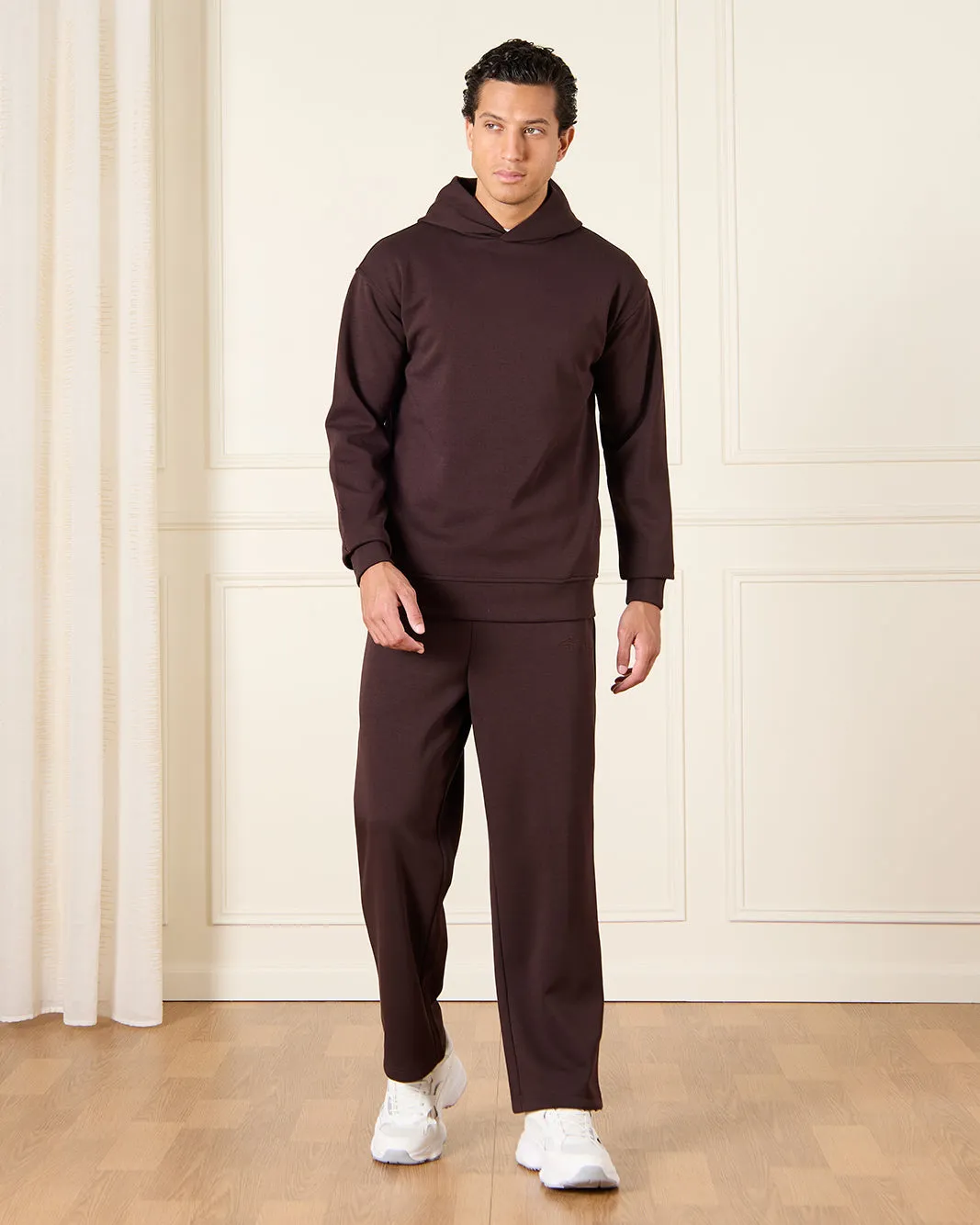 Men Brown Lounge Hoodie Sweatshirt sold by Redtag product image thumbnail 2