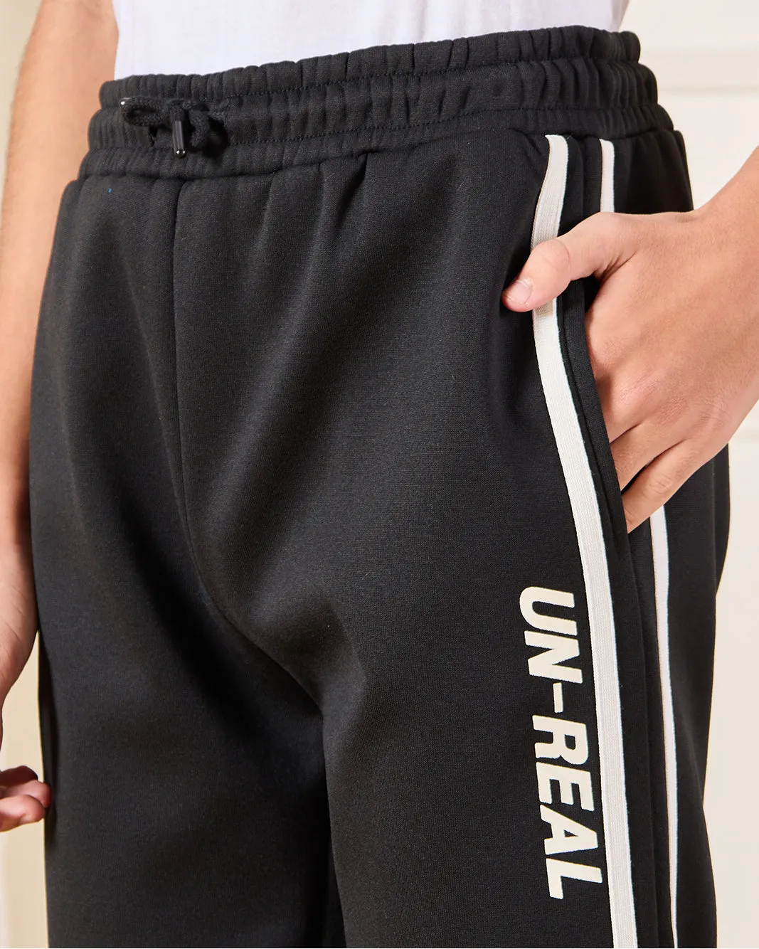 Senior Boys Black Printed Active Pants sold by Redtag product image thumbnail 4