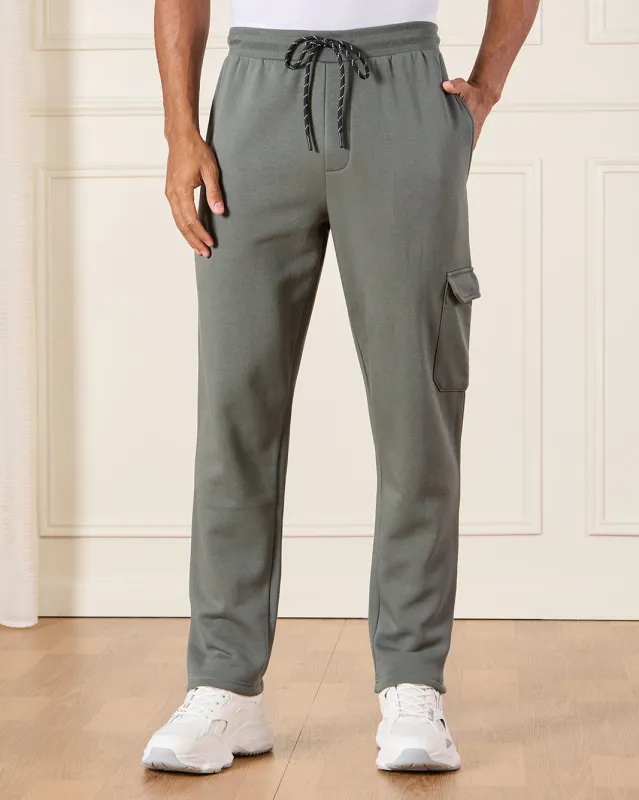 Men Grey Cargo Jogger sold by Redtag