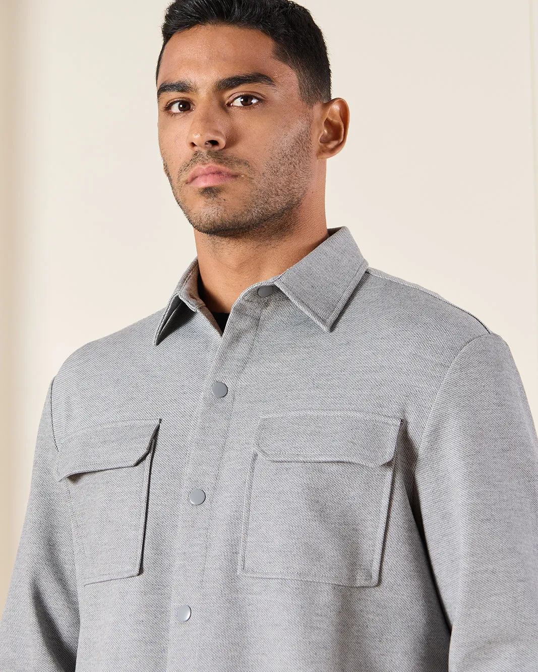 Men Grey Dobby Shirt sold by Redtag product image thumbnail 4