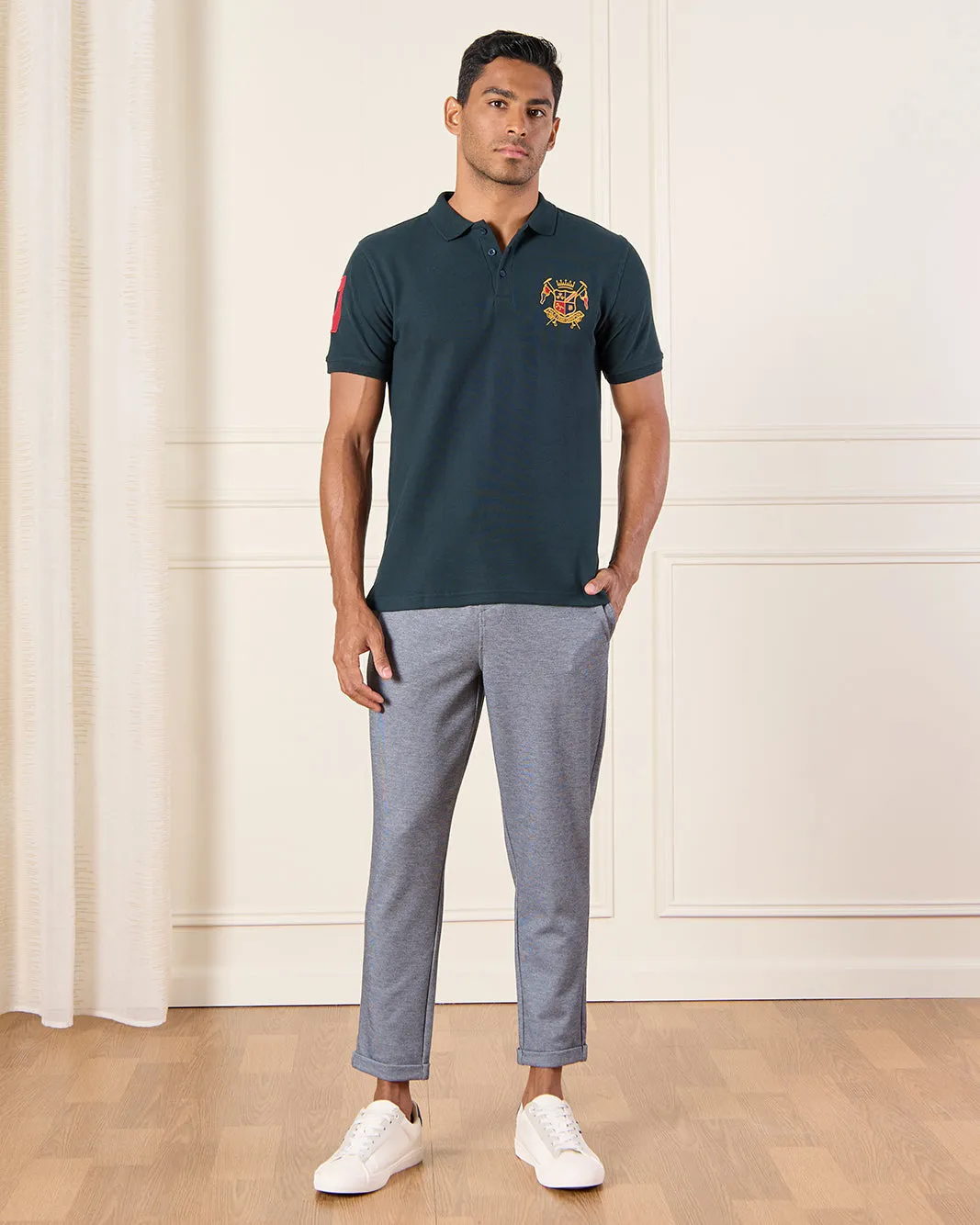 Men Grey Smart Track Pants sold by Redtag product image thumbnail 2