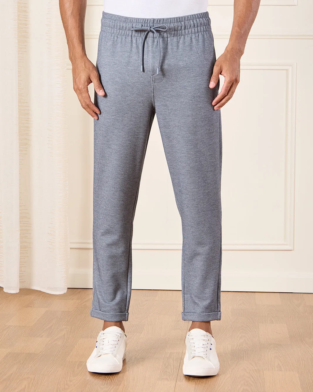 Men Grey Smart Track Pants sold by Redtag