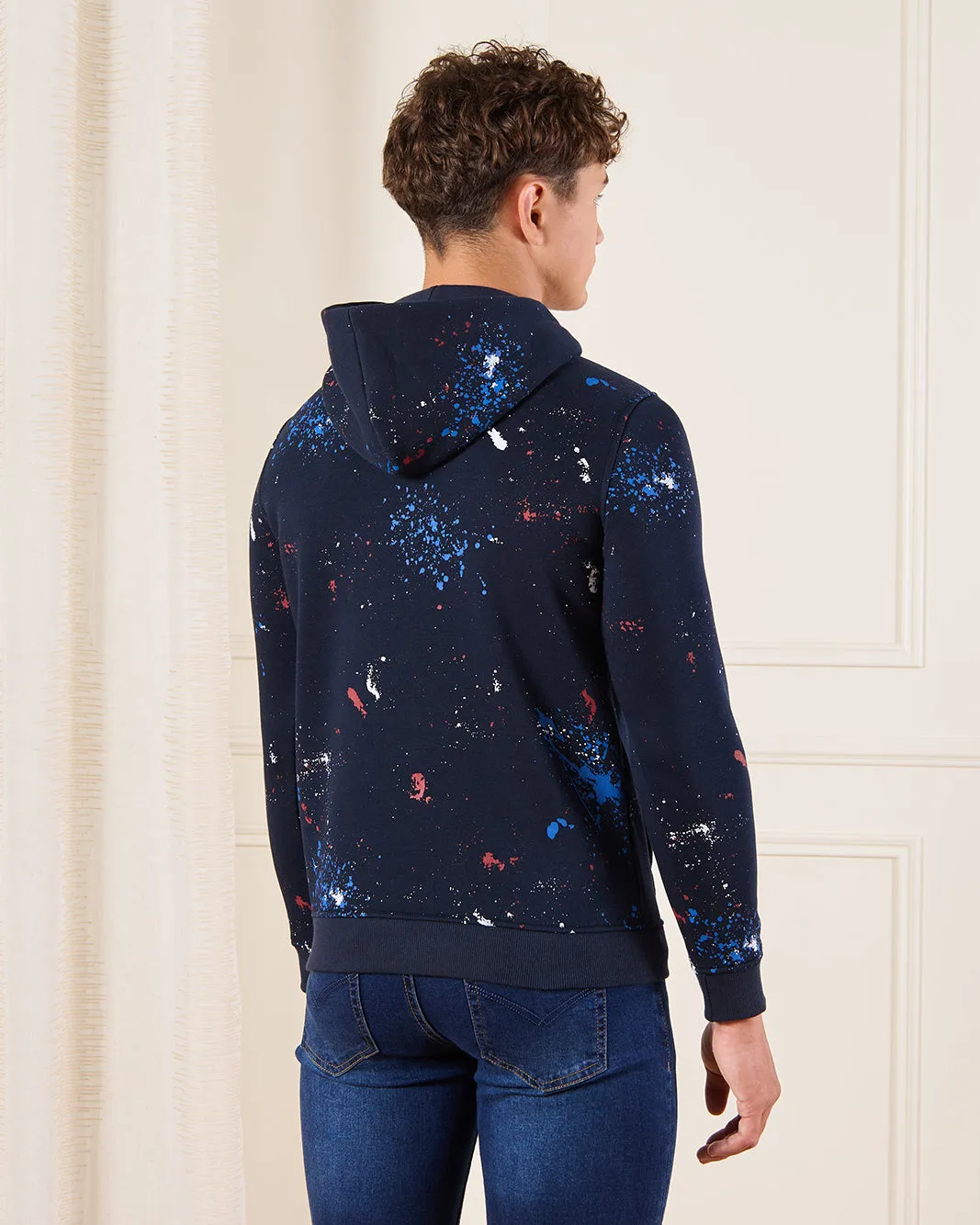 Senior Boys Navy Printed Sweatshirt sold by Redtag product image thumbnail 3