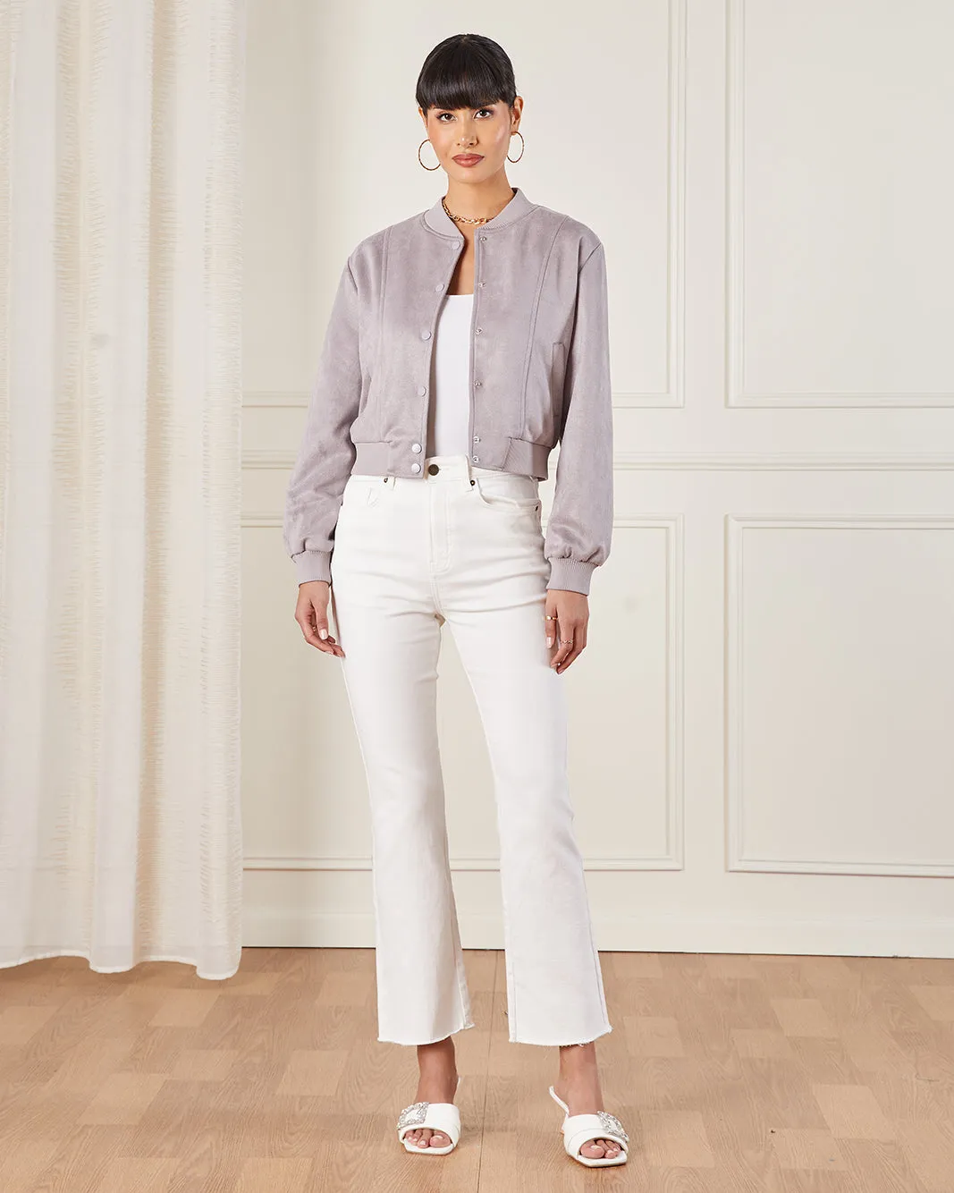 Women’s Suede Bomber Jacket sold by Redtag product image thumbnail 2