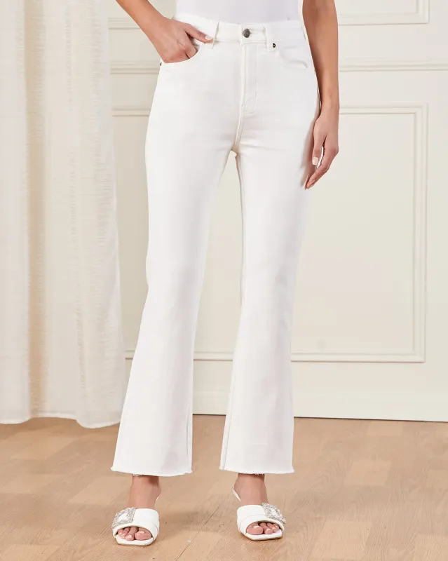 Women’s White Flared High-Rise Jeans sold by Redtag