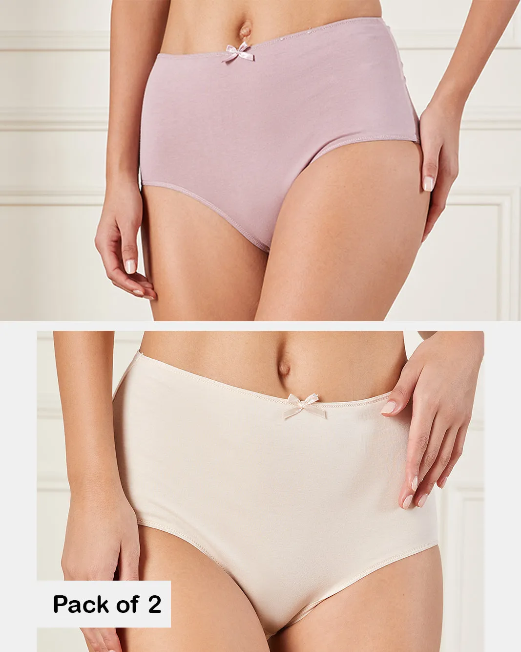 Women Assorted Solid Full Brief Set (Pack of 2) sold by Redtag