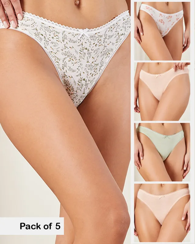 Women Assorted Bikini Brief Set (Pack of 5) sold by Redtag