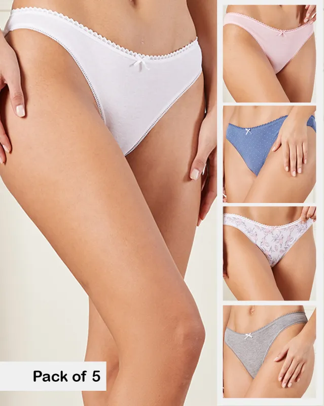 Women Assorted Bikini Brief Set (Pack of 5) sold by Redtag