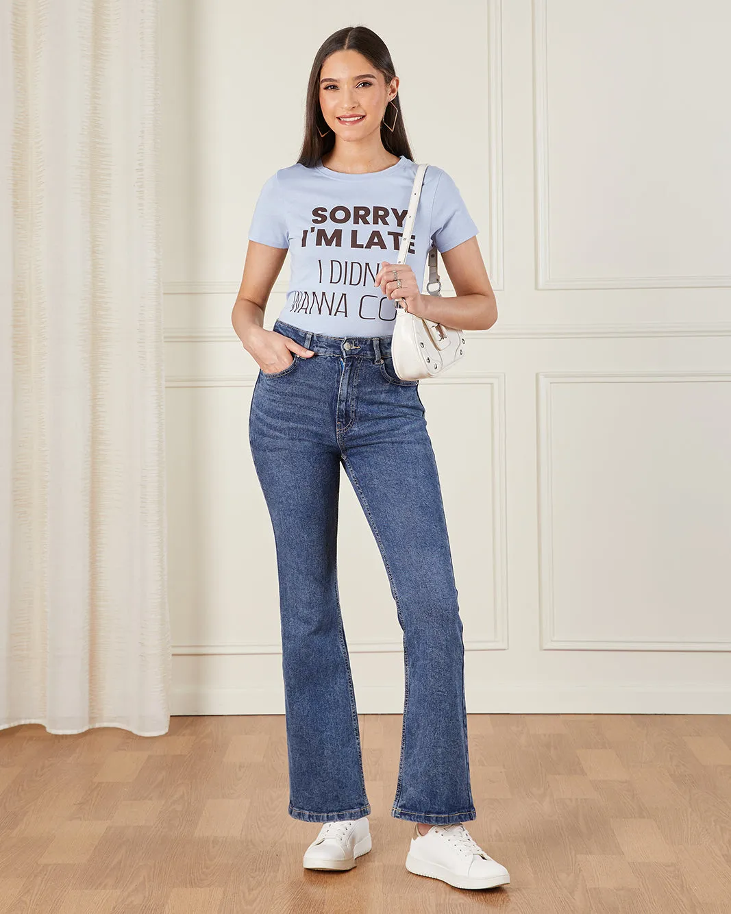 Women Blue Printed T-Shirt sold by Redtag product image thumbnail 2