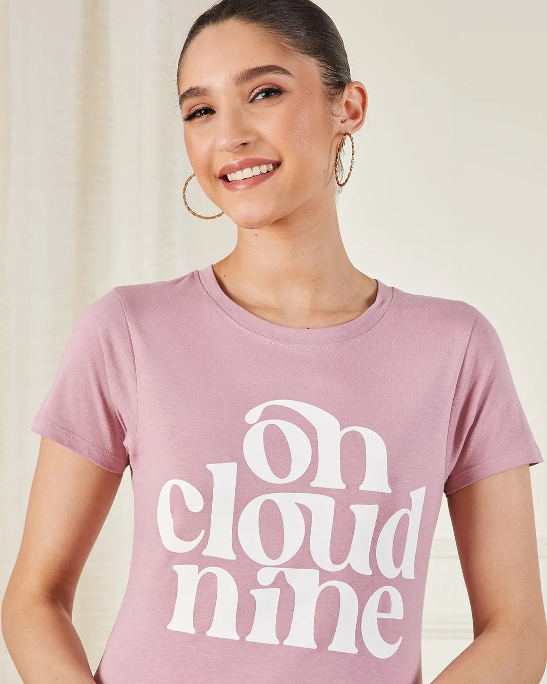 Women Mauve Printed T-Shirt sold by Redtag product image thumbnail 4