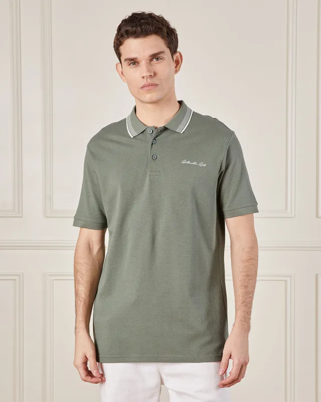 Men Green Polo Shirt sold by Redtag
