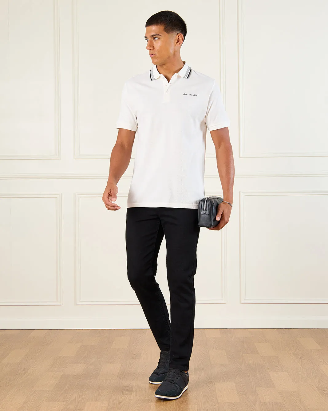 Men White Polo Shirt sold by Redtag product image thumbnail 2