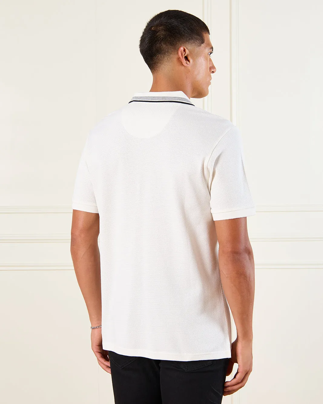 Men White Polo Shirt sold by Redtag product image thumbnail 3