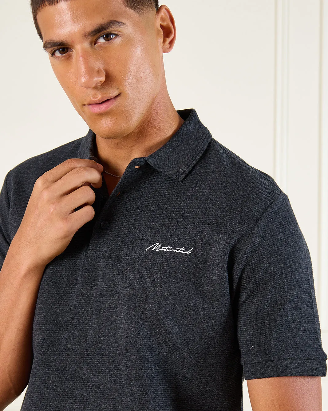 Men Black Polo Shirt sold by Redtag product image thumbnail 4