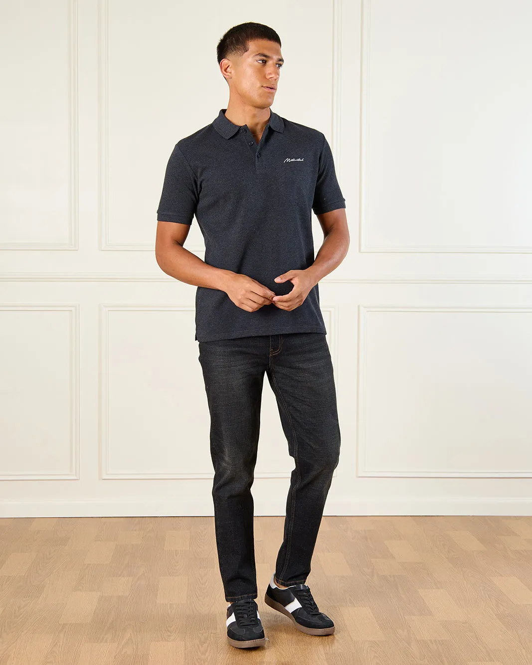 Men Black Polo Shirt sold by Redtag product image thumbnail 2