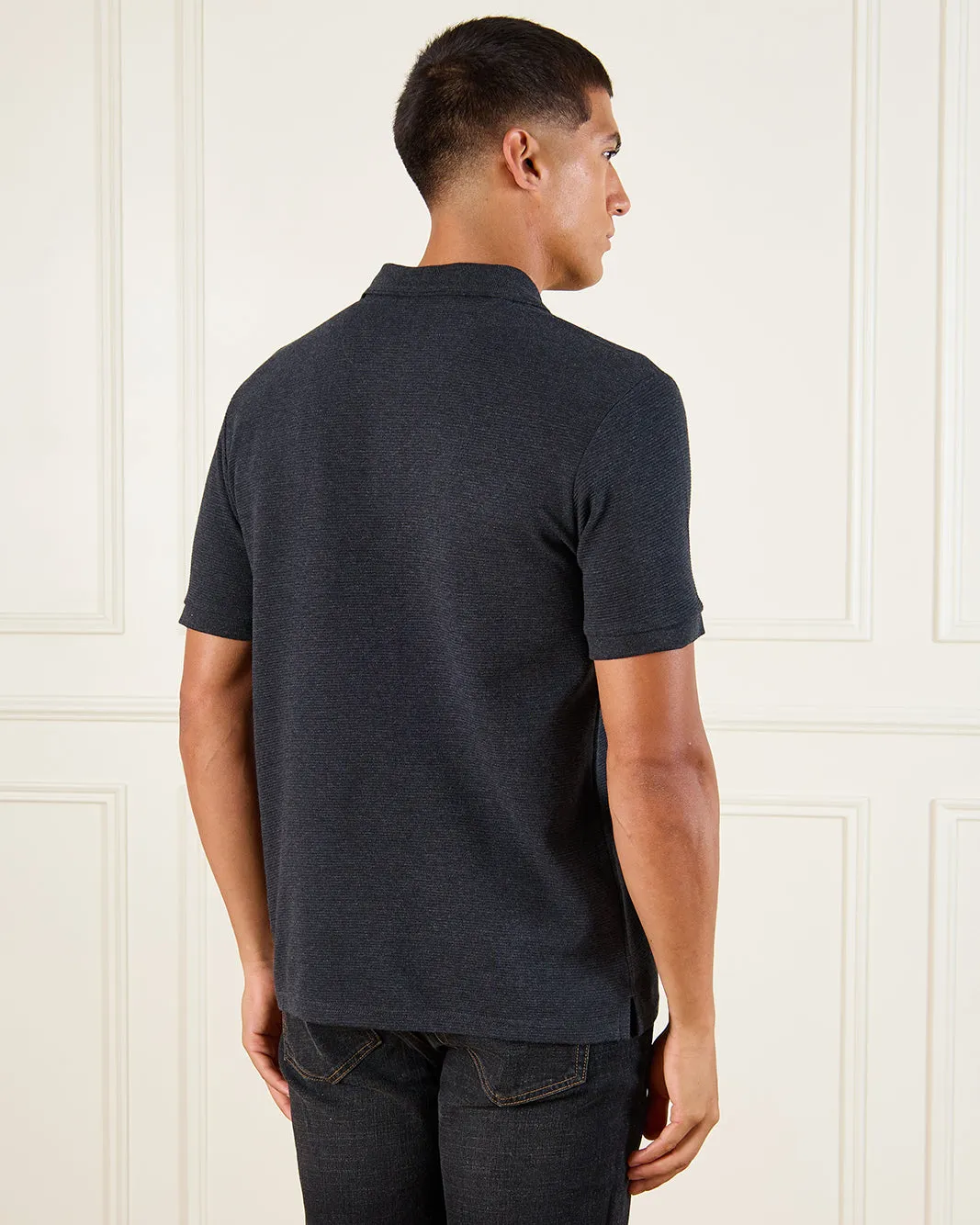 Men Black Polo Shirt sold by Redtag product image thumbnail 3