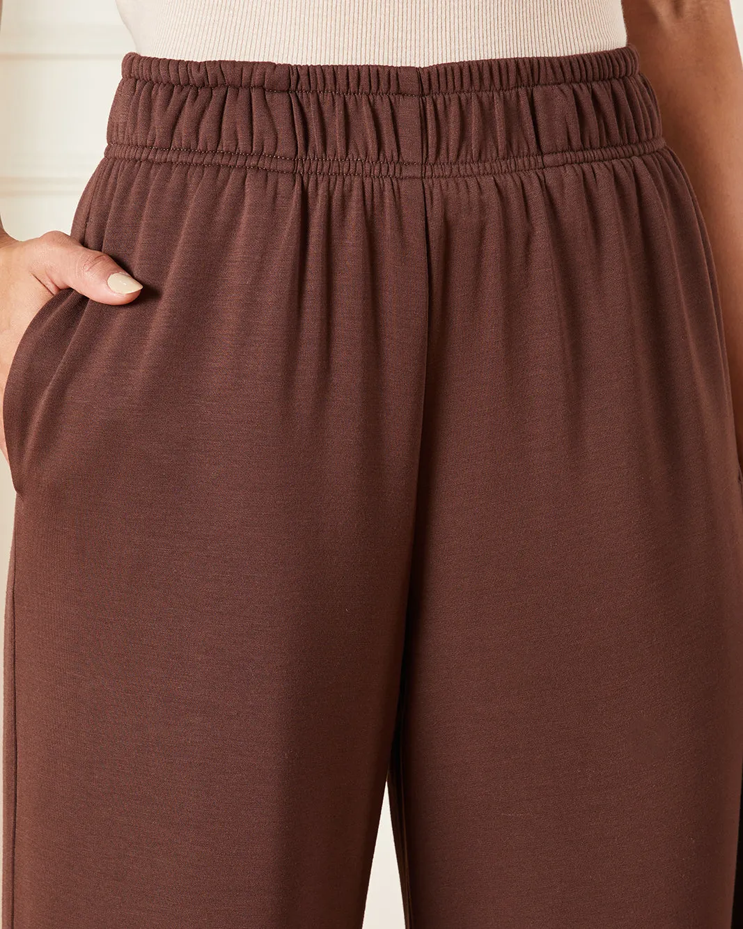 Women Brown Wide Leg Active Pants sold by Redtag product image thumbnail 4