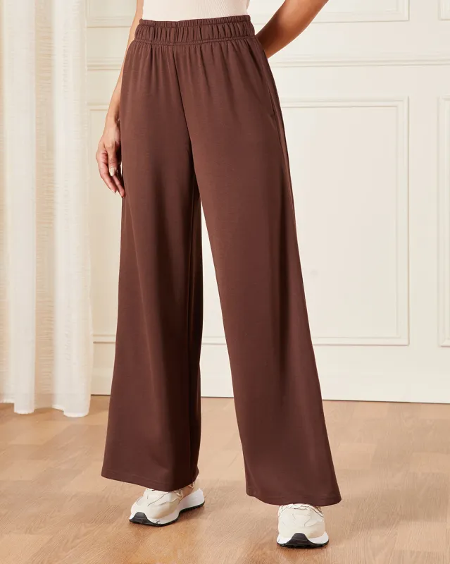 Women Brown Wide Leg Active Pants sold by Redtag