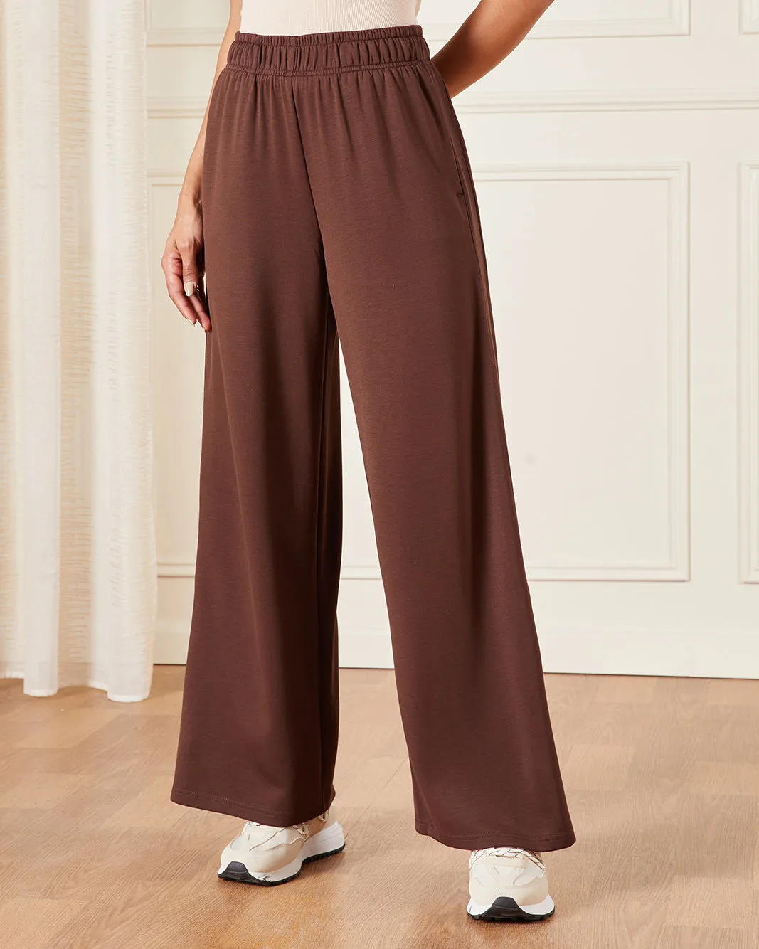 Women Brown Wide Leg Active Pants sold by Redtag