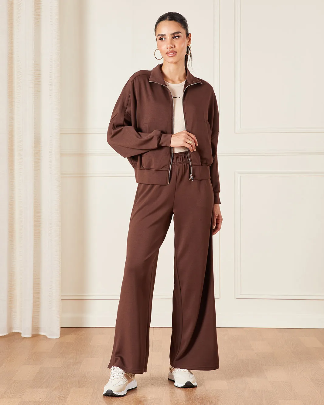 Women Brown Wide Leg Active Pants sold by Redtag product image thumbnail 2