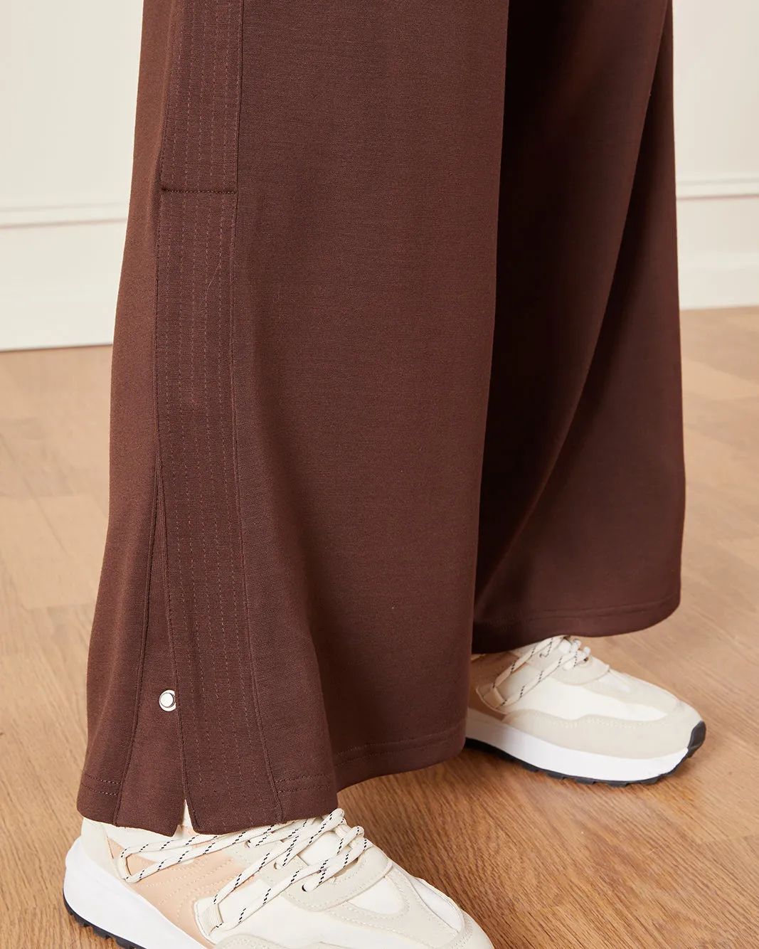 Women Brown Wide Leg Active Pants sold by Redtag product image thumbnail 5