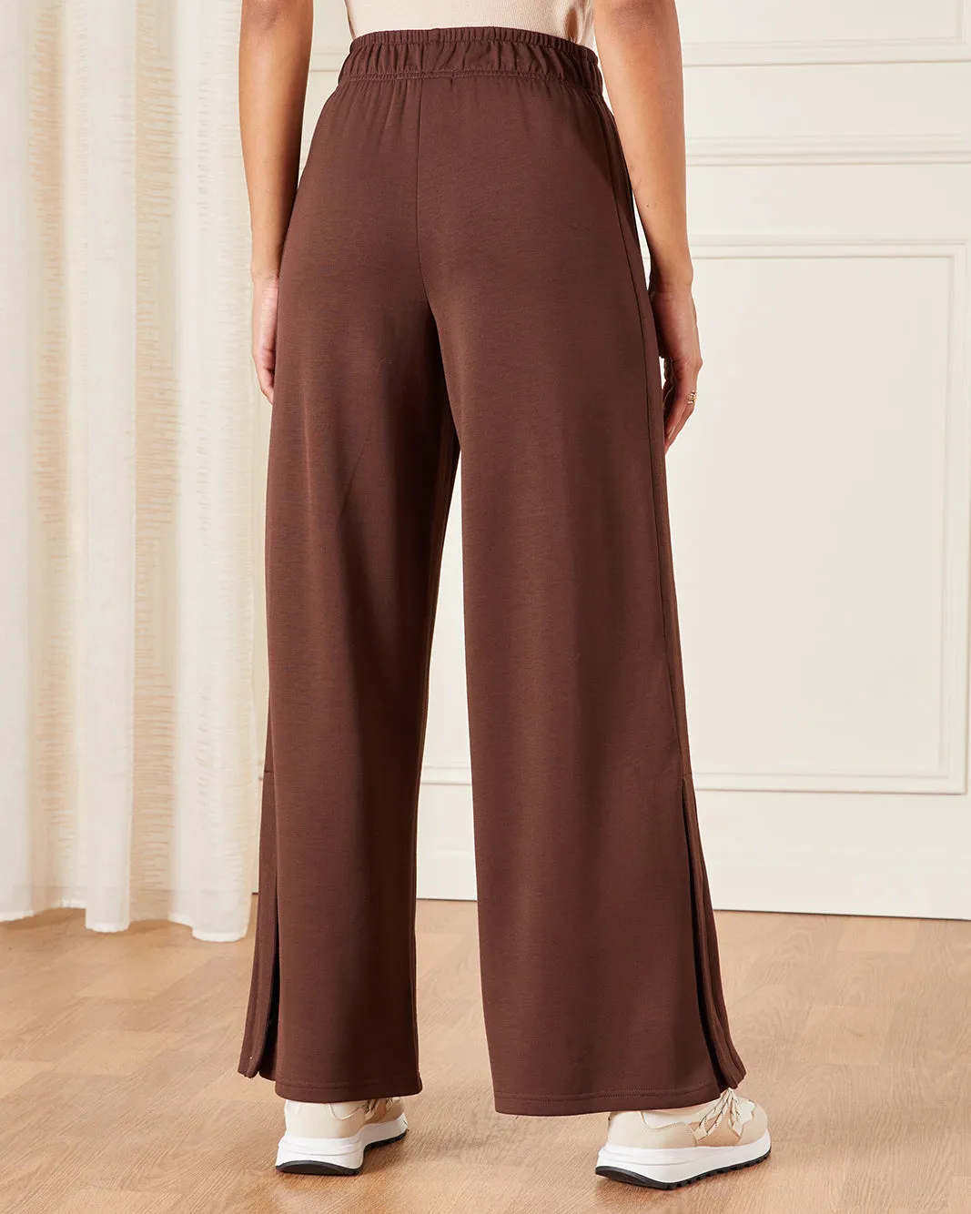 Women Brown Wide Leg Active Pants sold by Redtag product image thumbnail 3