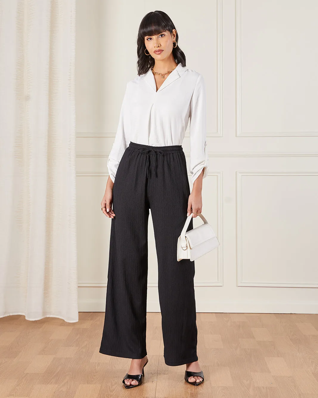 Women Ivory Lapel Button Front Blouse sold by Redtag product image thumbnail 2