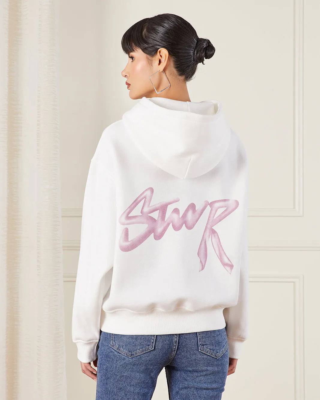 Women Pink Hooded Sweatshirt sold by Redtag product image thumbnail 4