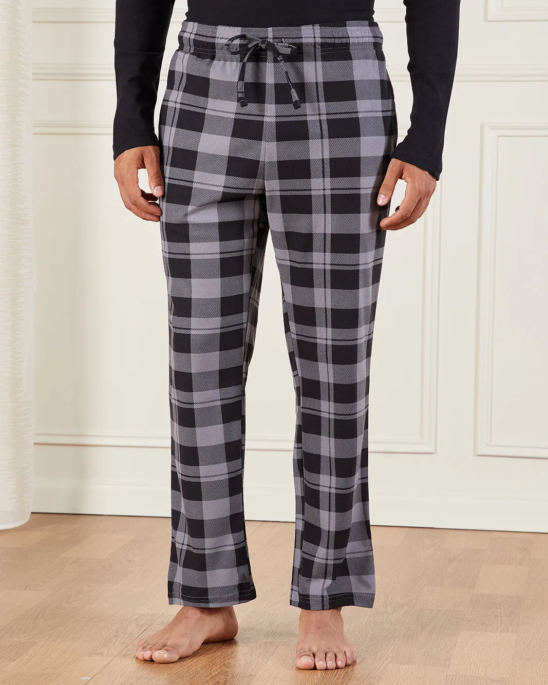 Men Navy Checkered Pyjama Set (2 Piece) sold by Redtag product image thumbnail 3