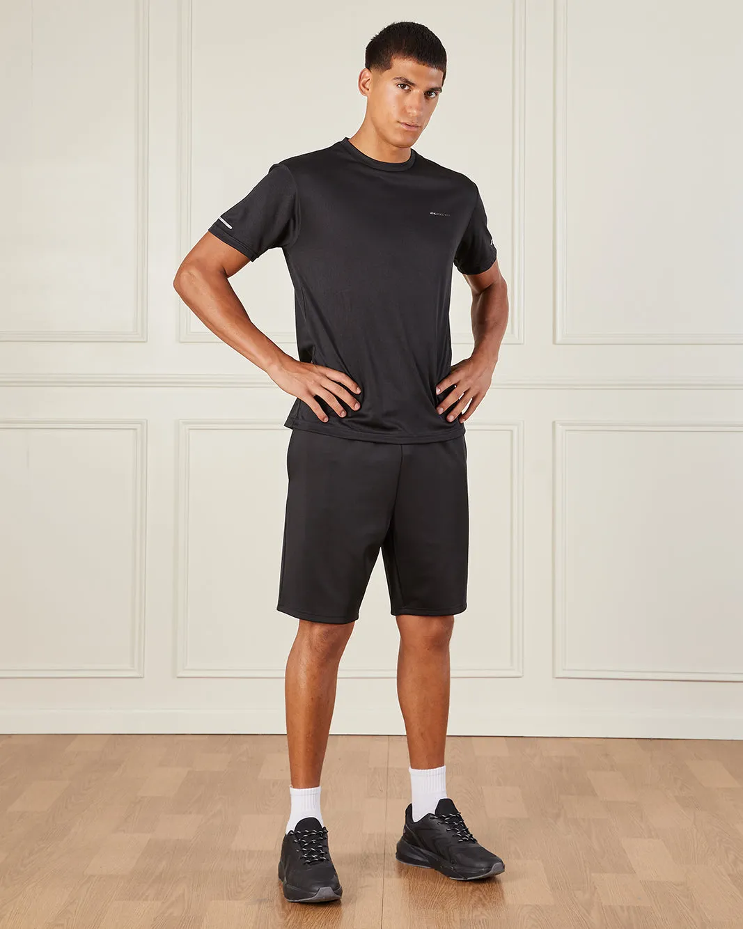 Men Black Printed Active T-Shirt sold by Redtag product image thumbnail 2