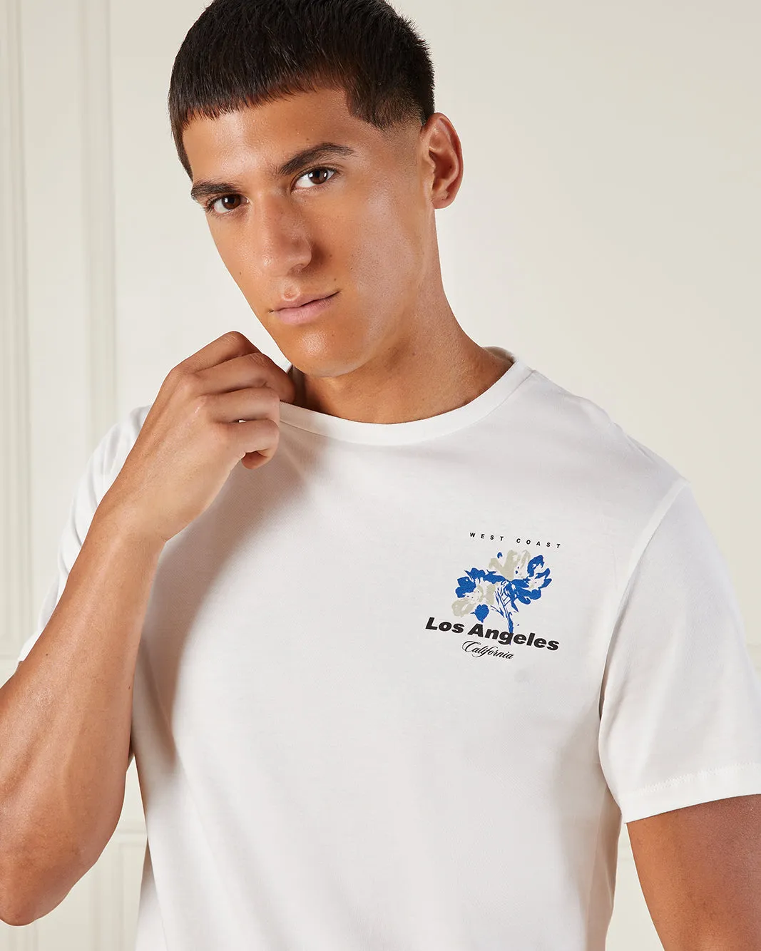 Men White Printed T-Shirt sold by Redtag product image thumbnail 4