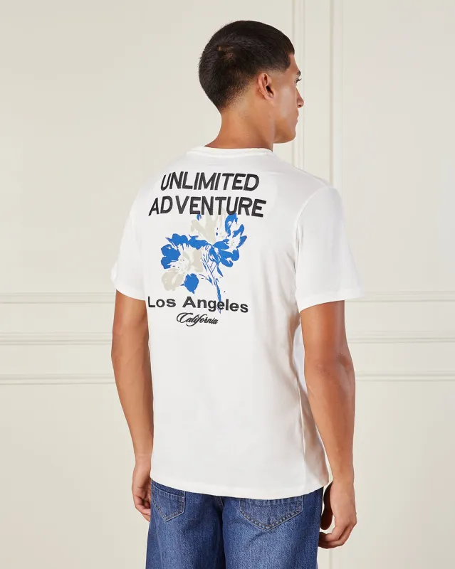 Men White Printed T-Shirt sold by Redtag