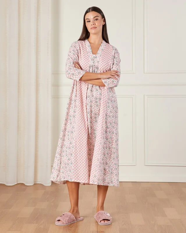 Women Pink Floral Printed Nightgown sold by Redtag