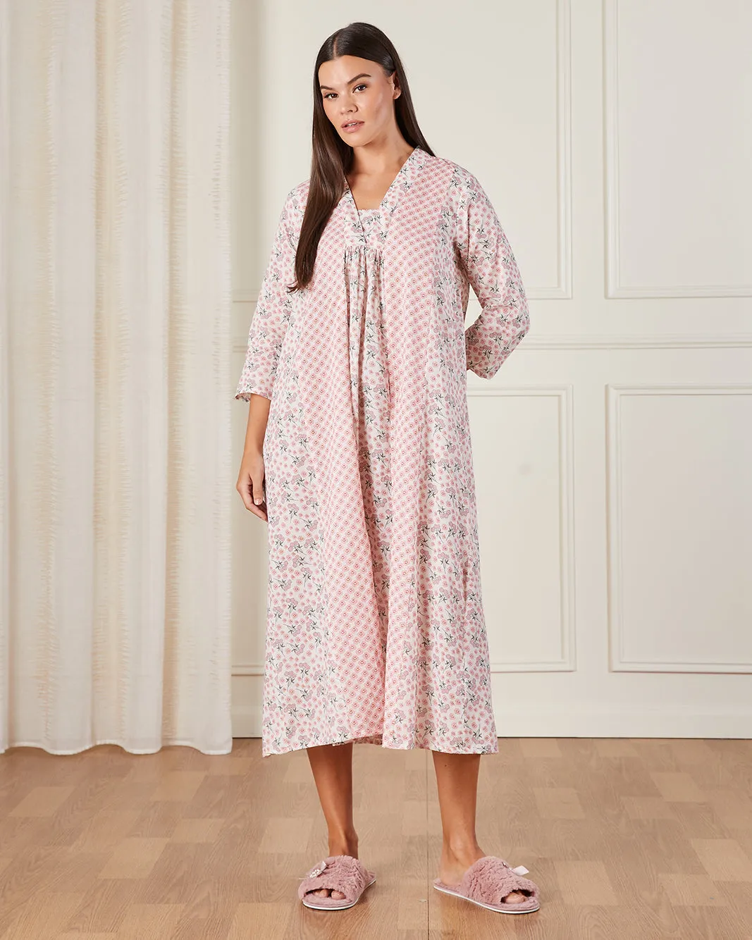 Women Pink Floral Printed Nightgown sold by Redtag product image thumbnail 4