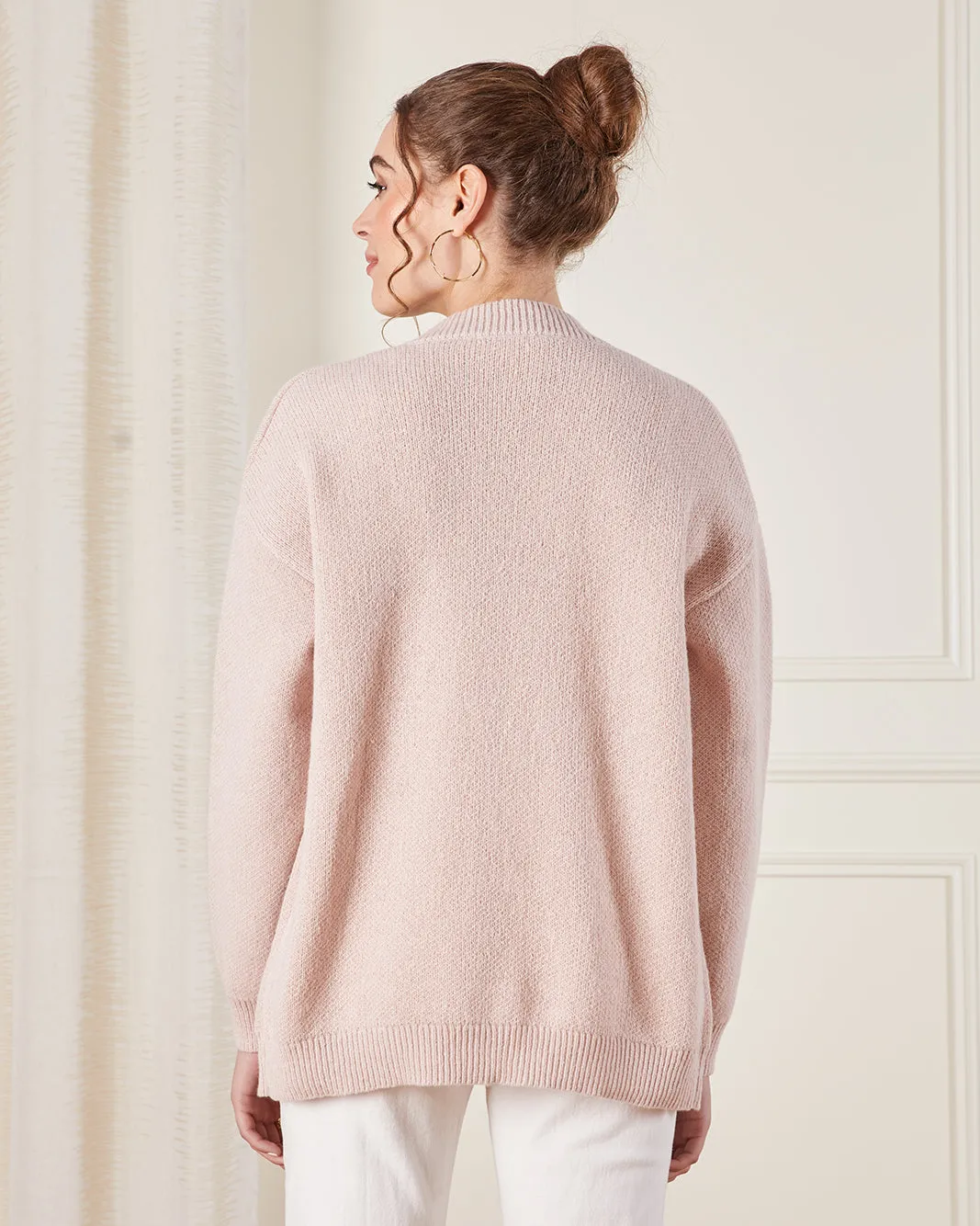 Women Pink Knitted Cardigan sold by Redtag product image thumbnail 3