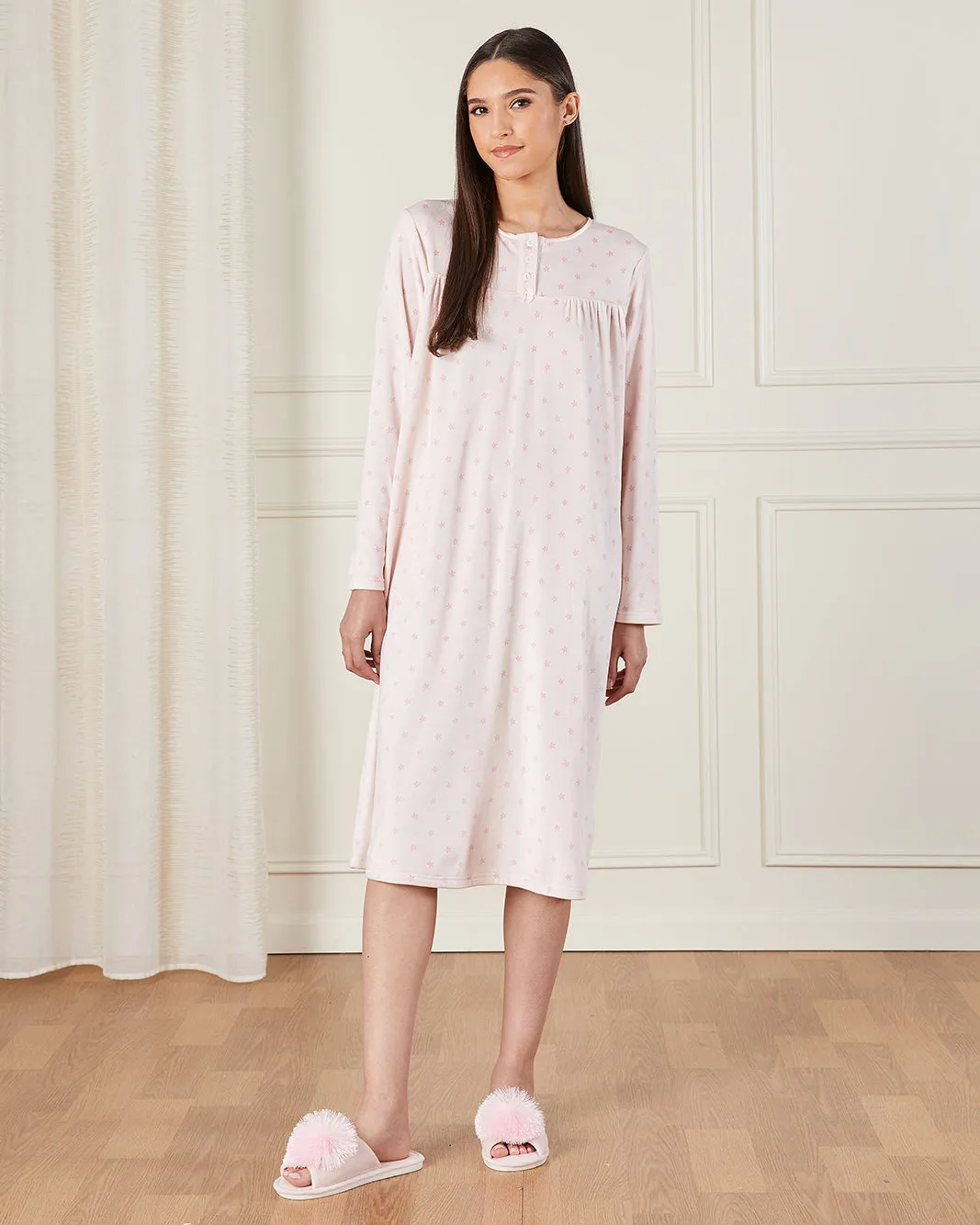 Women Pink Hearts Allover Print Nightgown sold by Redtag product image thumbnail 4