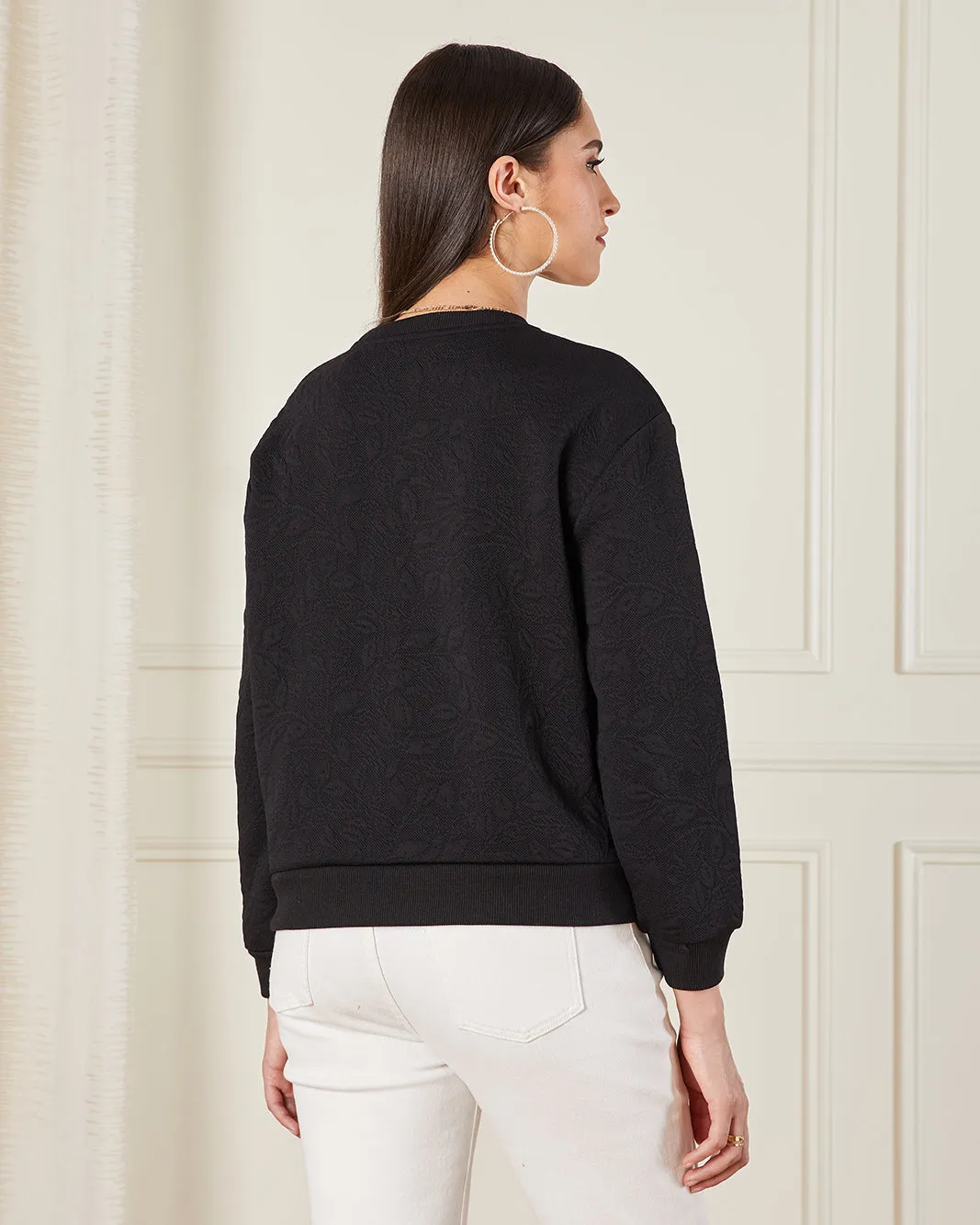 Women Black Pearl Sweatshirt sold by Redtag product image thumbnail 3