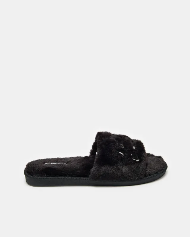 Women Black Embroidered Slipper sold by Redtag